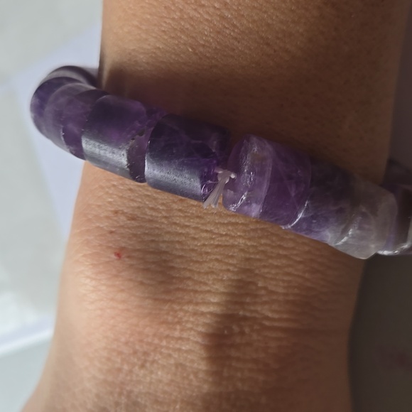 Amethyst chunky bracelet Hand Crafted A901 - Picture 1 of 1